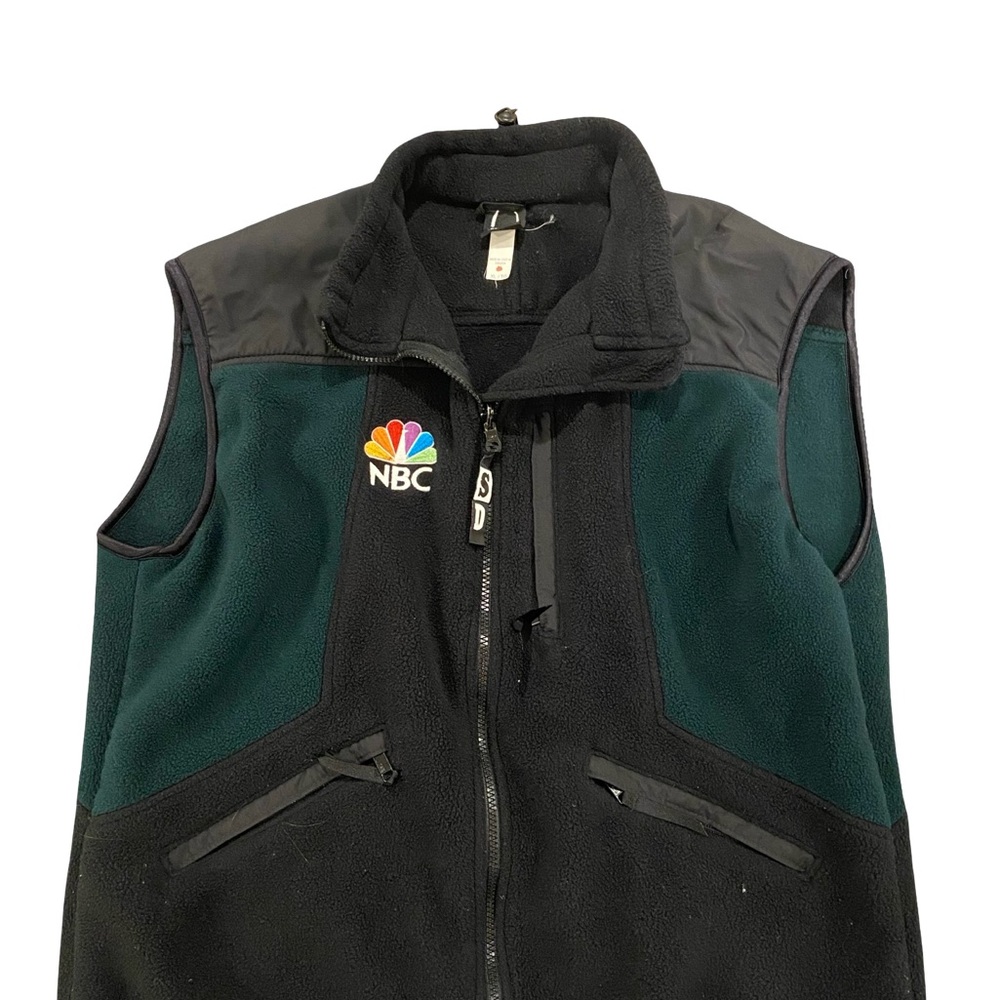 Vintage NBC “Prime time crime” Men's Black and Green Vest
